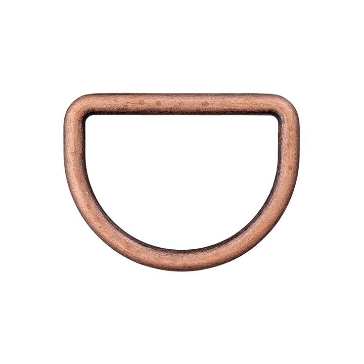 Metall-D-Ring, 15mm, altkupfer