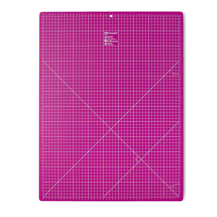 Коврик для резки с шкалой см/дюймы, 45x60см, ярко-розового цвета
