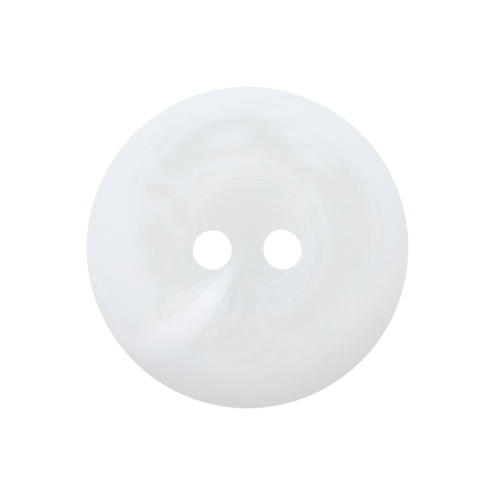 Bouton polyester 2-trous, 23mm, blanc