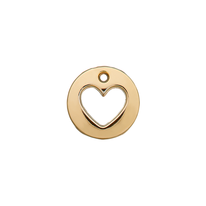 Декоративный аксессуар «Сердце», 12 мм, золотистый цвет