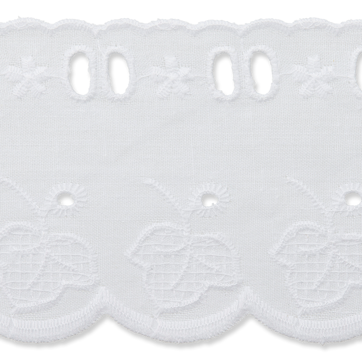 Eyelet embroiderie 63mm white
