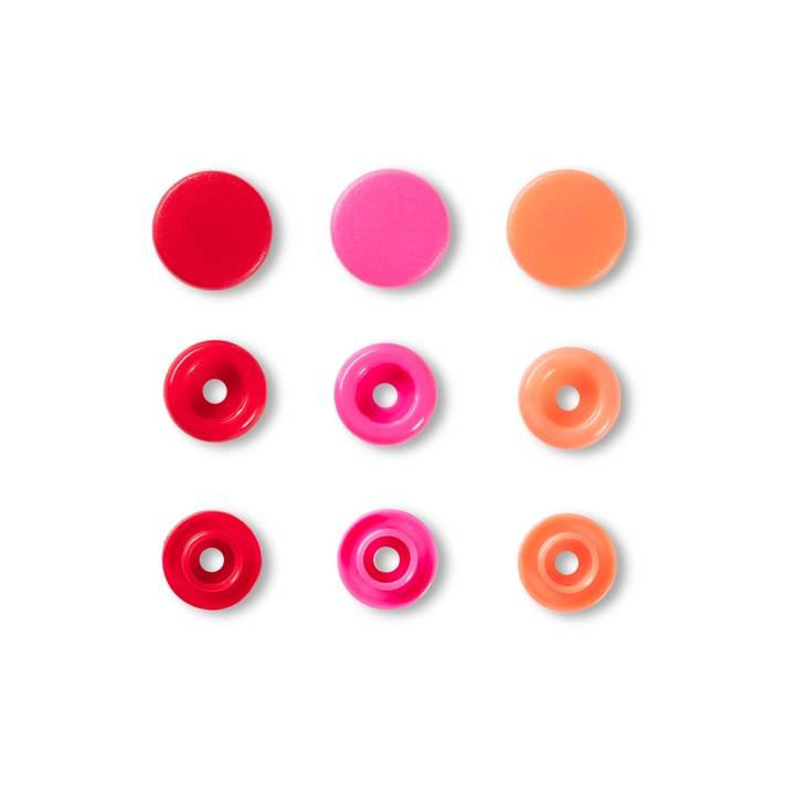Color snap fastener, Prym Love, 12.44 mm, red