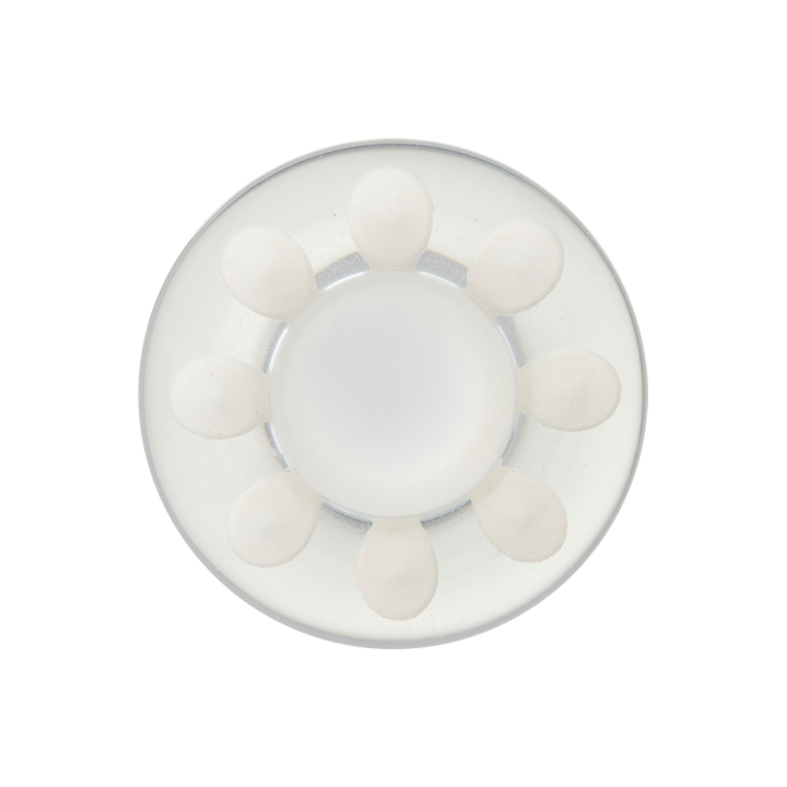 Polyester button shank, 25mm, white
