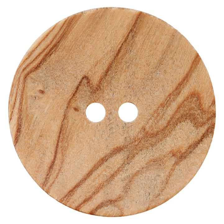 Holzknopf 2-Loch, 28mm, beige