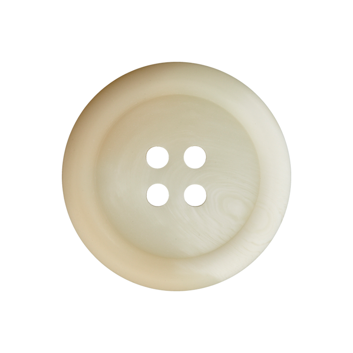 Пуговица из полиэстера, с 4 отверстиями, 22 мм, кремовый цвет