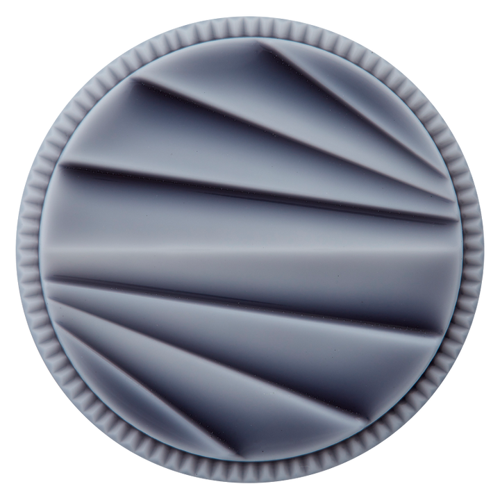 Polyester button shank, 28mm, medium grey