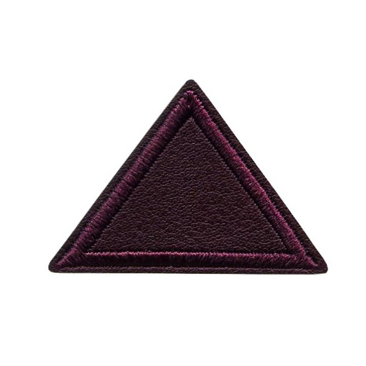 Appliqué Triangles, imitation leather, brown