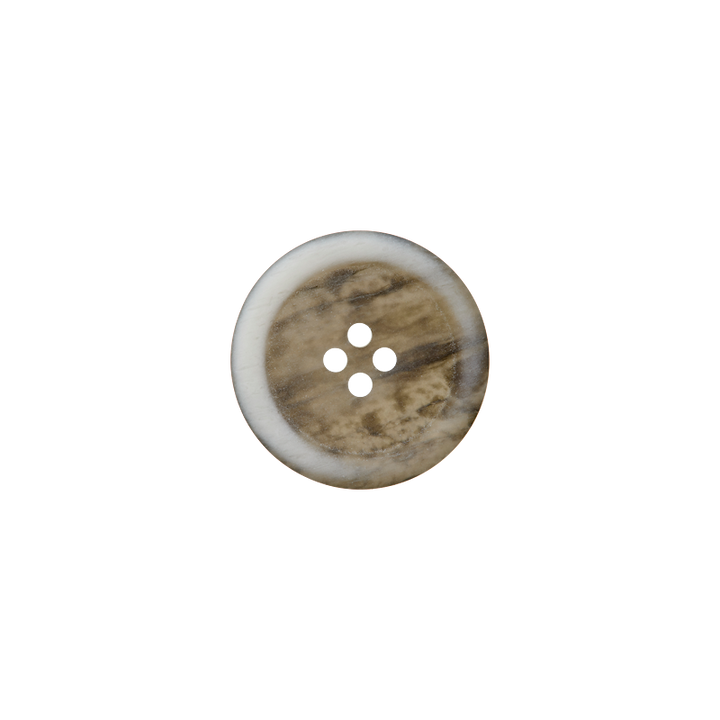 Polyesterknopf 4-Loch, 9mm, mittelgrau