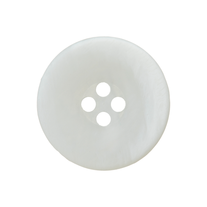 Пуговица из полиэстера, с 4 отверстиями, 20мм, белый цвет