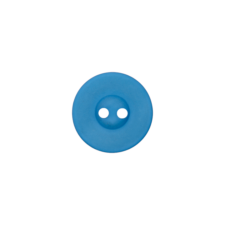 Polyester button 2-holes, 18mm, blue