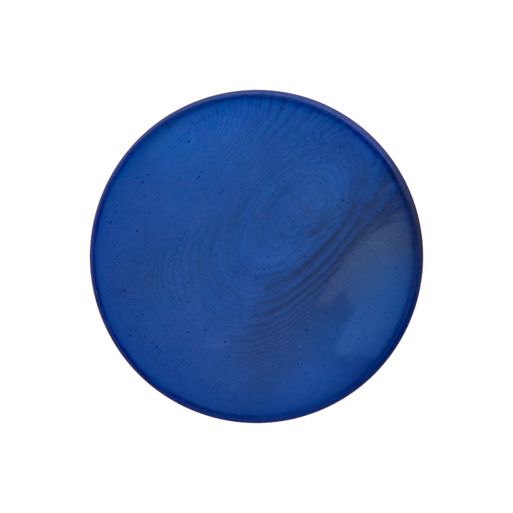 Polyesterknopf Öse, 23mm, blau