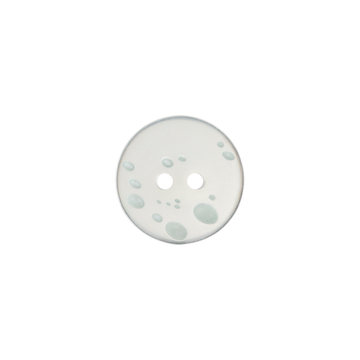 Polyesterknopf 2-Loch, Bluse, 18mm, hellblau