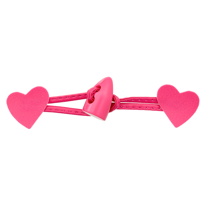 Dufflecoatverschluss, Herz, 110mm, pink