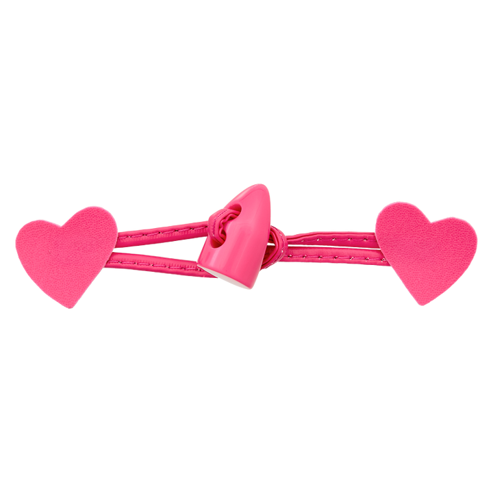 Duffle coat closure, Heart, 110mm, pink