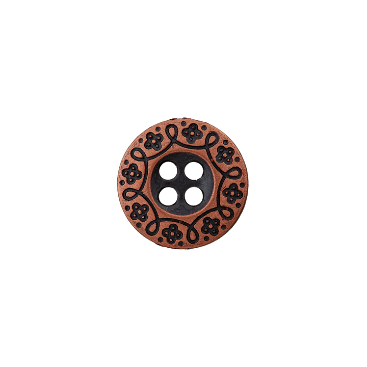 Metal four-hole button 11mm red