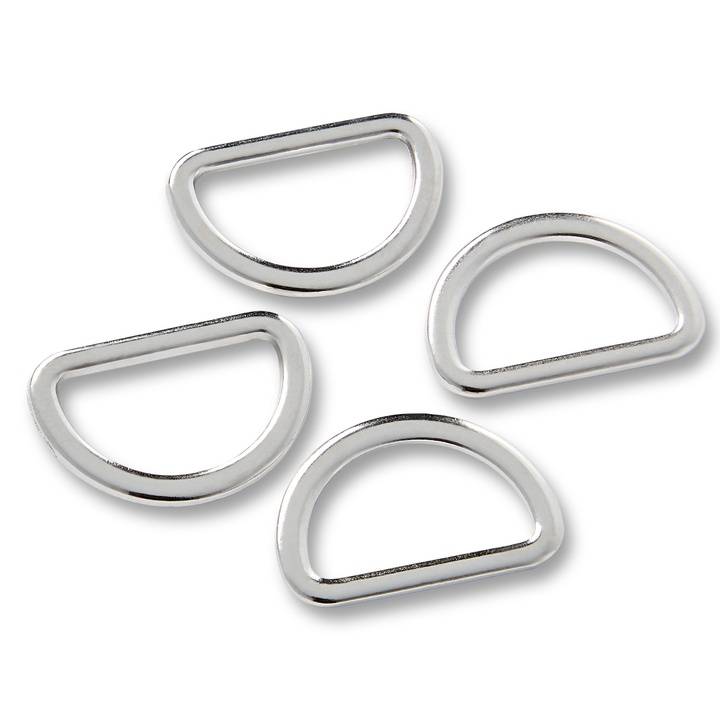 D-rings, 20mm, silver-coloured