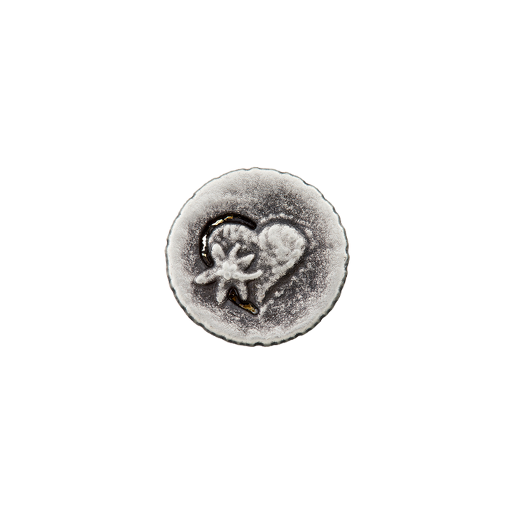 Декоративный аксессуар «Сердце», 18 мм, цвет состаренного серебра