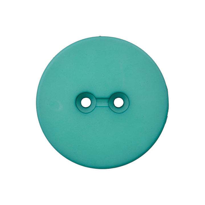 Polyester two-hole button 28mm green