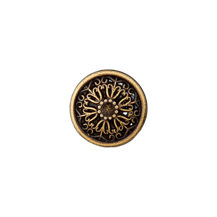 Metal button shank 10mm gold