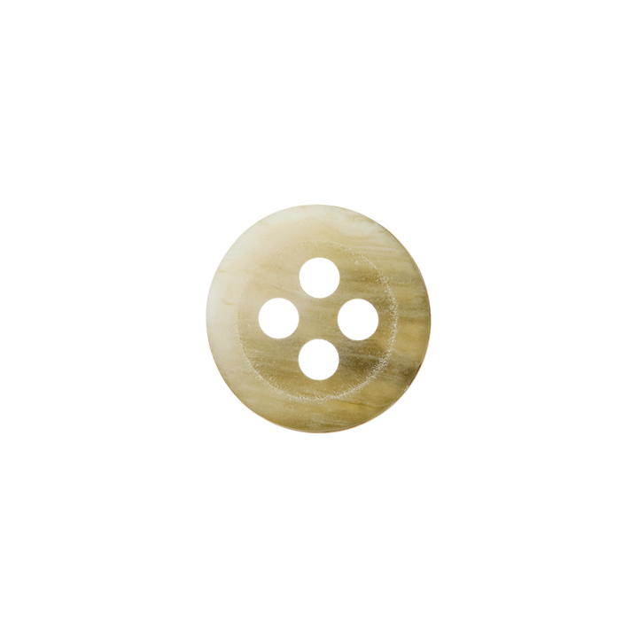Polyester button 4-holes, 9mm, light olive
