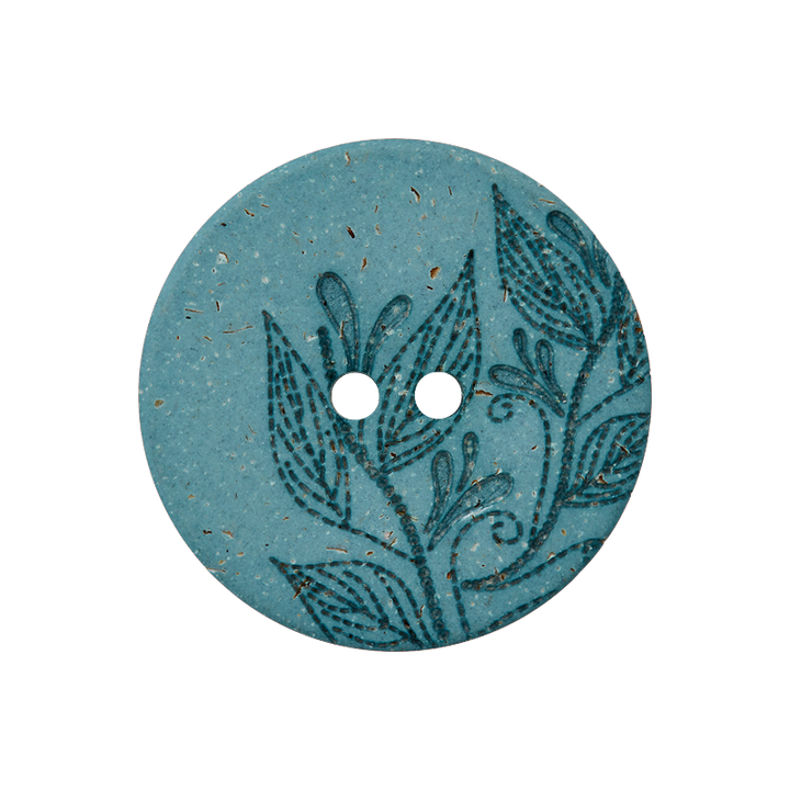 Hemp/Polyester button recycled 23mm blue