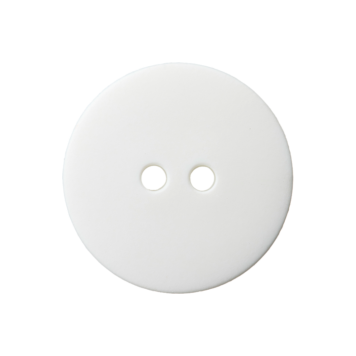 Polyester two-hole button 11mm white