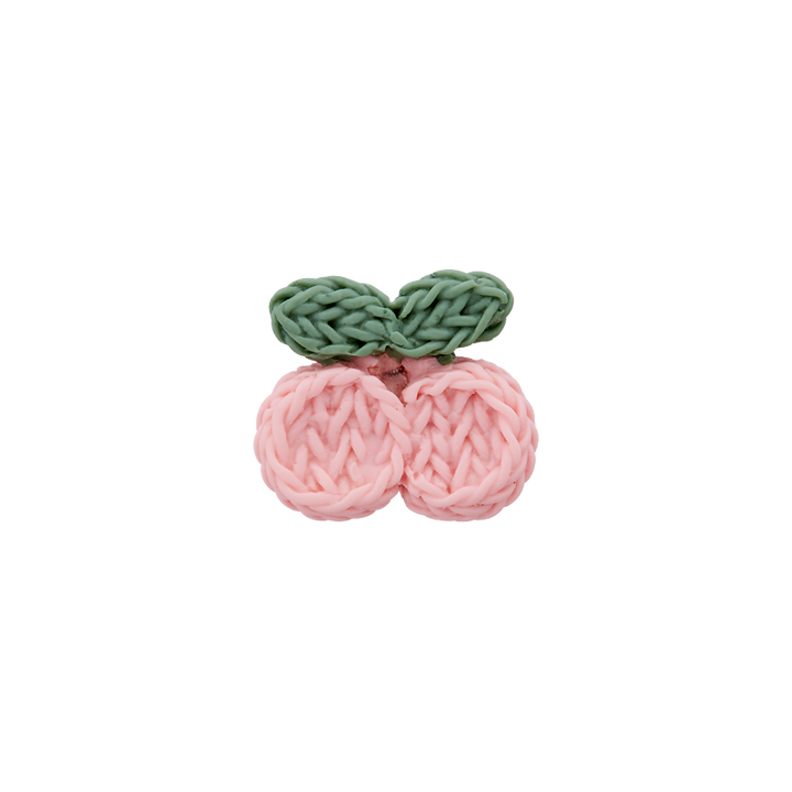 Polyesterknopf Öse, Kirsche, 15mm, rosa