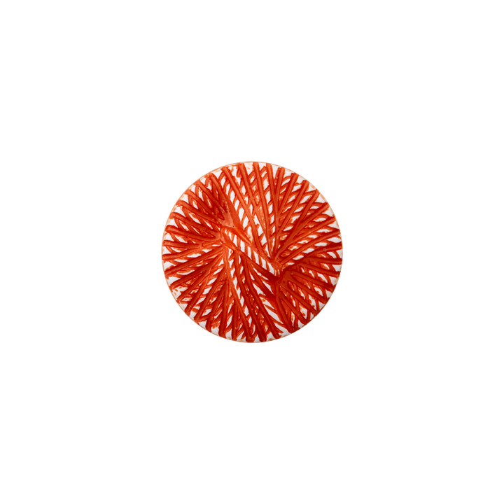 Polyester button shank, Cord optic, 15mm, rust