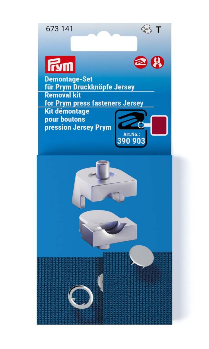 Removal kit for Prym press fasteners Jersey, 8 and 10 mm