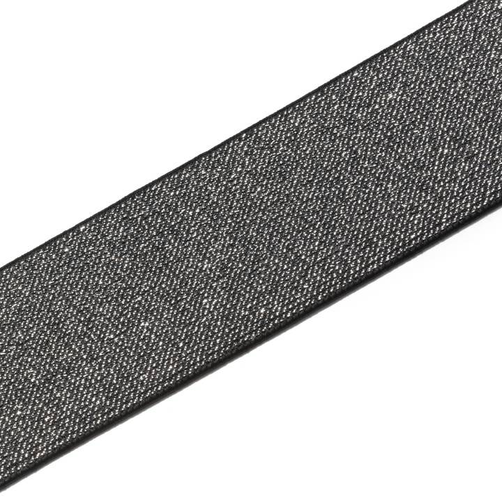 Эластичная лента Color 50 мм черный/серебристый цв. 7м