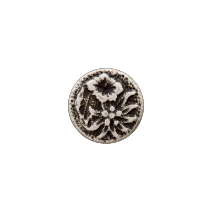 Metal button shank, Flowers, Traditional dress