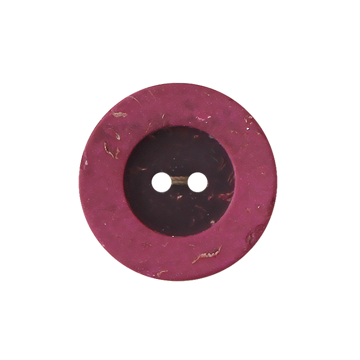 Пуговица из полиэстера, с 2 отверстиями, 28 мм, цвет розовый, яркий