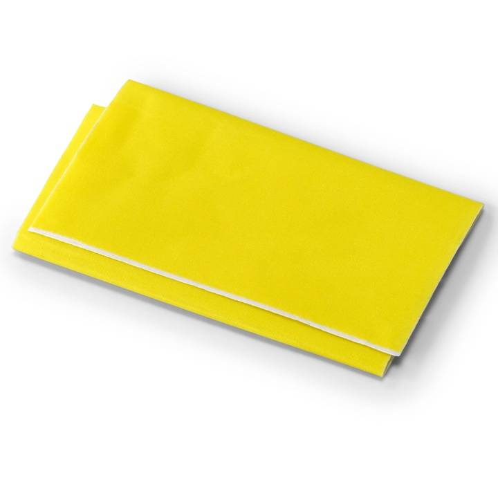 Pièce autocollante, nylon, 2 pièces, 6,5 x 14 cm, jaune