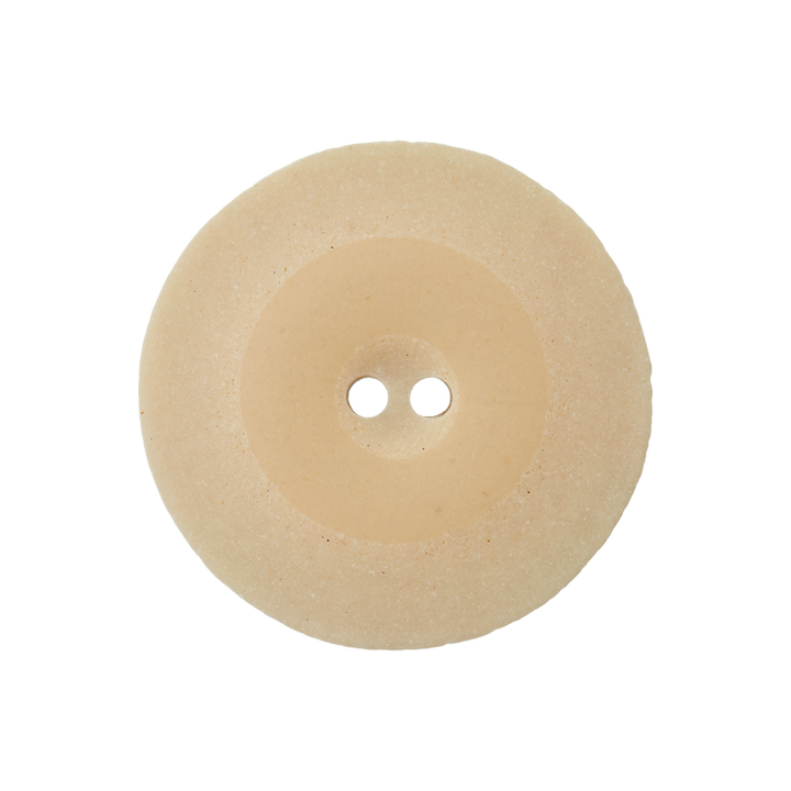 Bouton polyester 2-trous 23mm beige