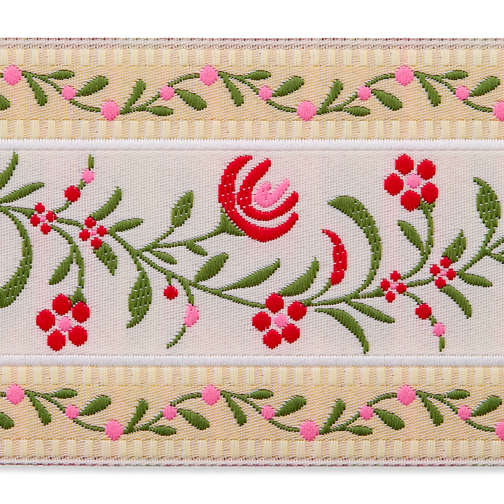 Woven ribbon, Flowers, 50mm