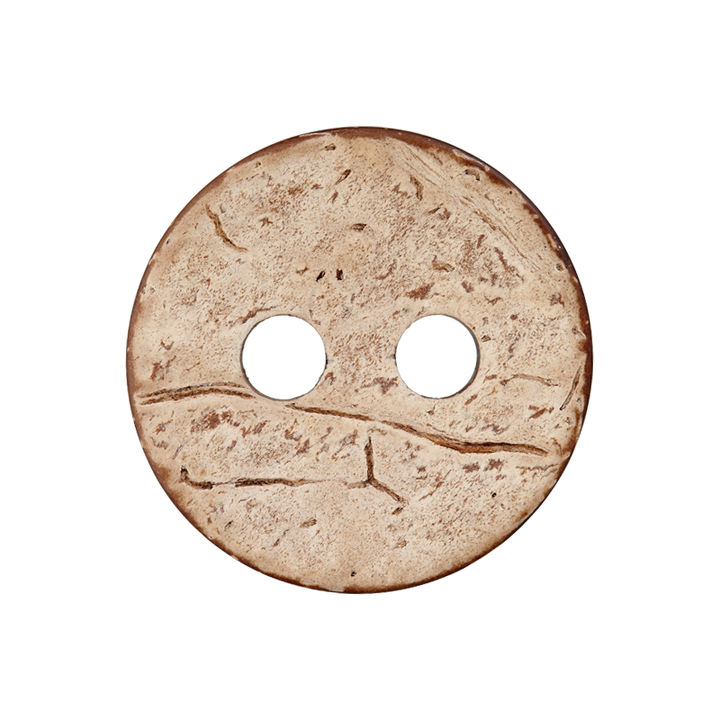 Coconut Two-Hole Button 15mm brown