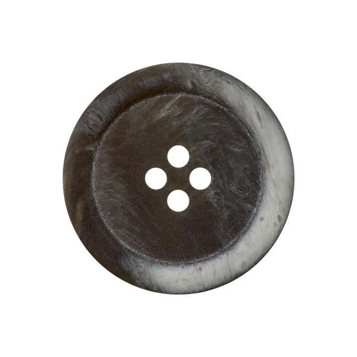 Пуговица из полиэстера, с 4 отверстиями, 23мм, цвет серый, темный