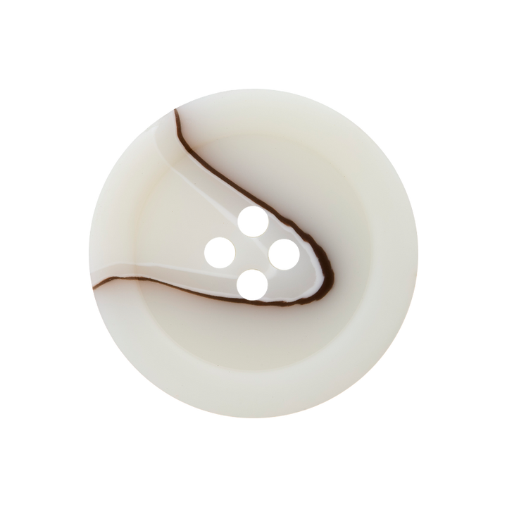 Polyesterknopf 4-Loch, 23mm, weiß
