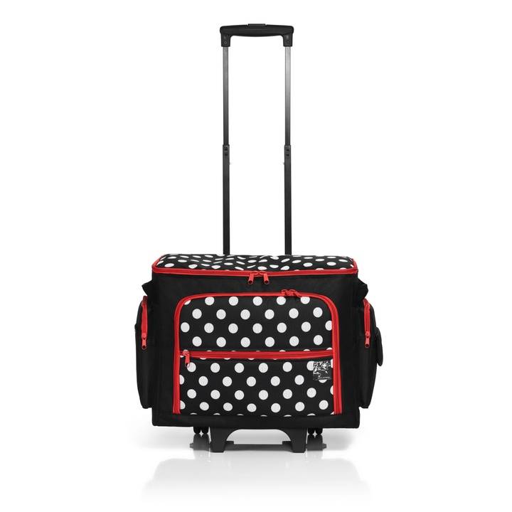 Sewing machine trolley, polka dots