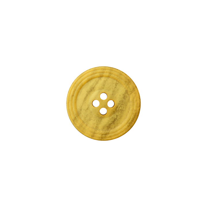Polyesterknopf 4-Loch, 18mm, gelb