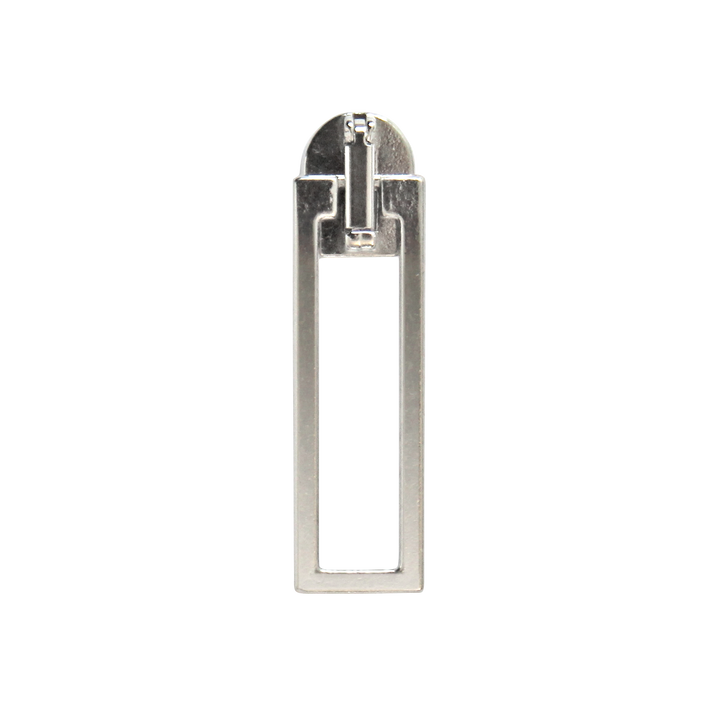 Zip Puller, Rectangle, 45mm, silver