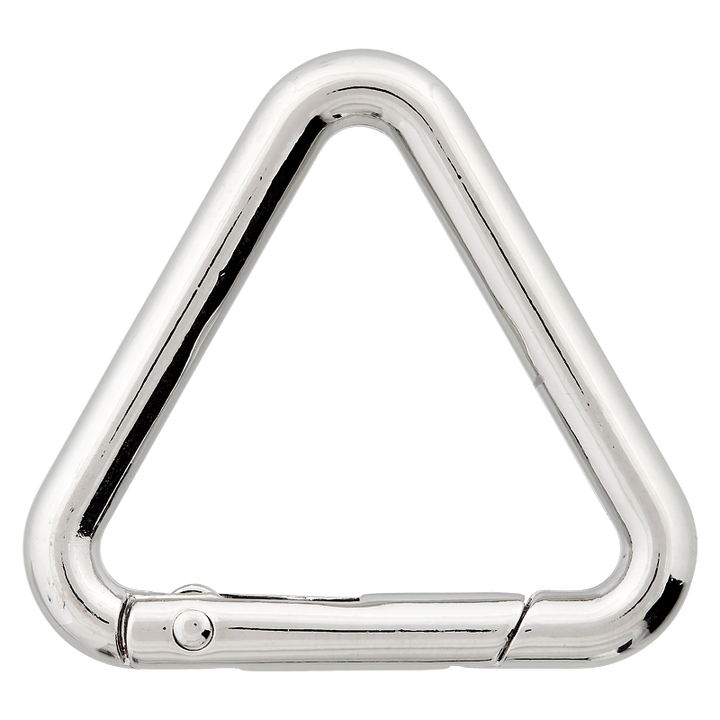 Snap hook triangle, 30mm, silver
