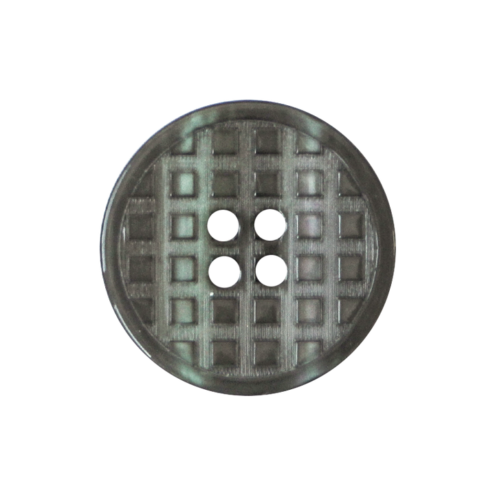 Polyester button 4-holes, 20mm, dark grey