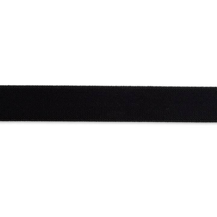 Velour-Elastic, 30mm, schwarz, 10m