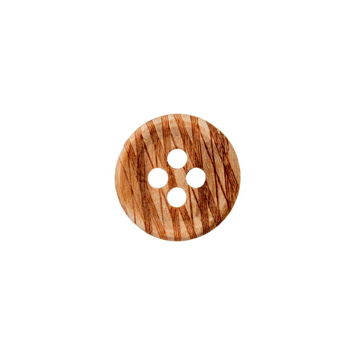 Wood button 4-holes, 12mm, beige