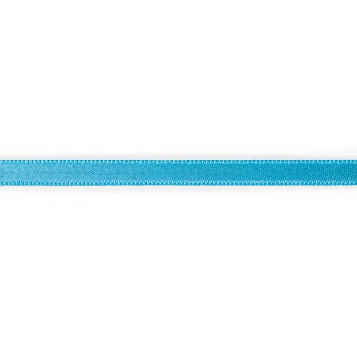Satin ribbon, 6mm, Caribbean blue