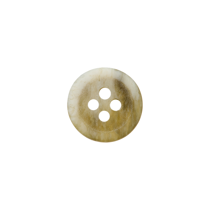 Polyester button 4-holes, 12mm, light olive
