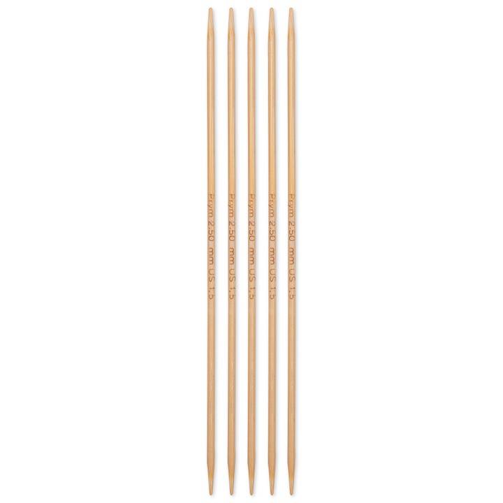 Double-pointed knitting needles Prym 1530, bamboo, 15cm, 2.50mm