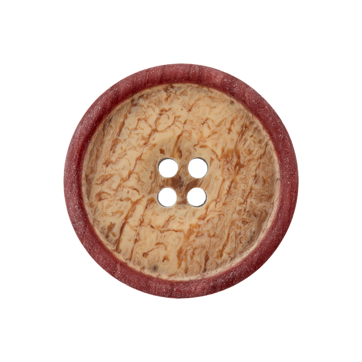 Polyester four-hole button 20mm brown