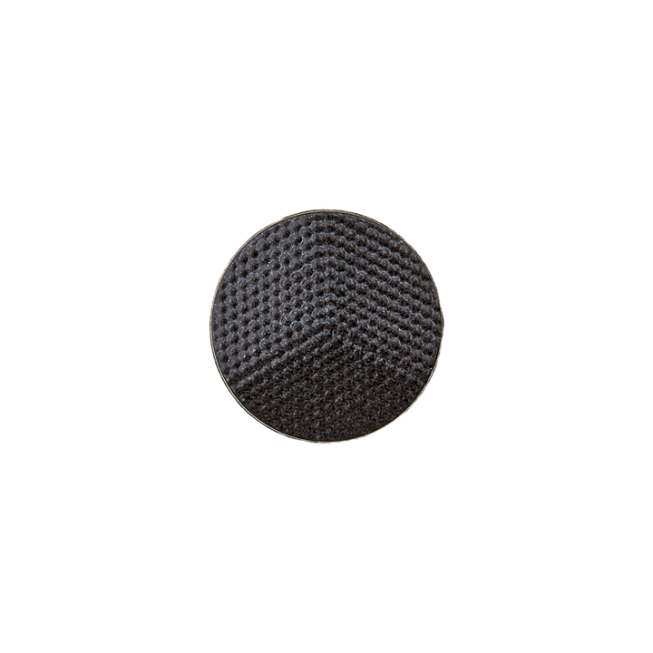 Polyesterknopf Öse, 12mm, schwarz